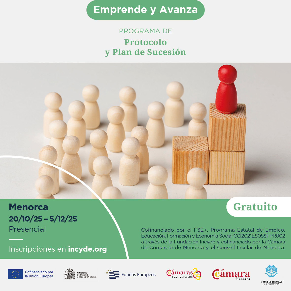 Curso gratuito de Protocolo y Plan de Sucesión Empresarial en Menorca