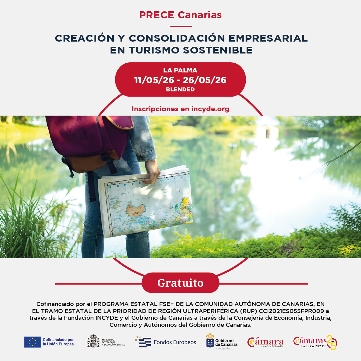 Programa gratuito de Creación y Consolidación Empresarial en Turismo Sostenible. Santa Cruz de La Palma - 2026